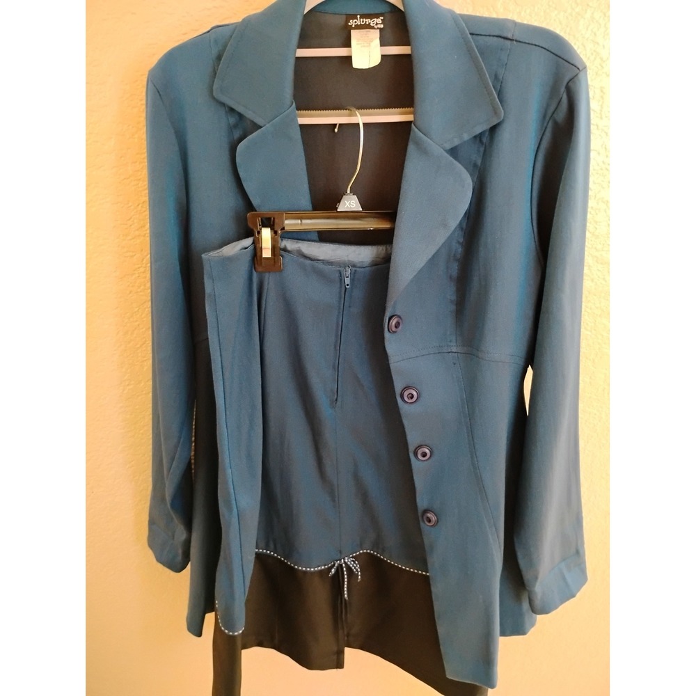 Vintage 90s Splurge Gorpcore OfficeSiren Blazer Pencil Skirt Set y2k‎ minimalist